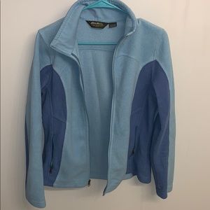 Eddie Bauer blue zip up fleece